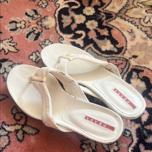 Prada Women's White Sandals - Picture 1 of 1